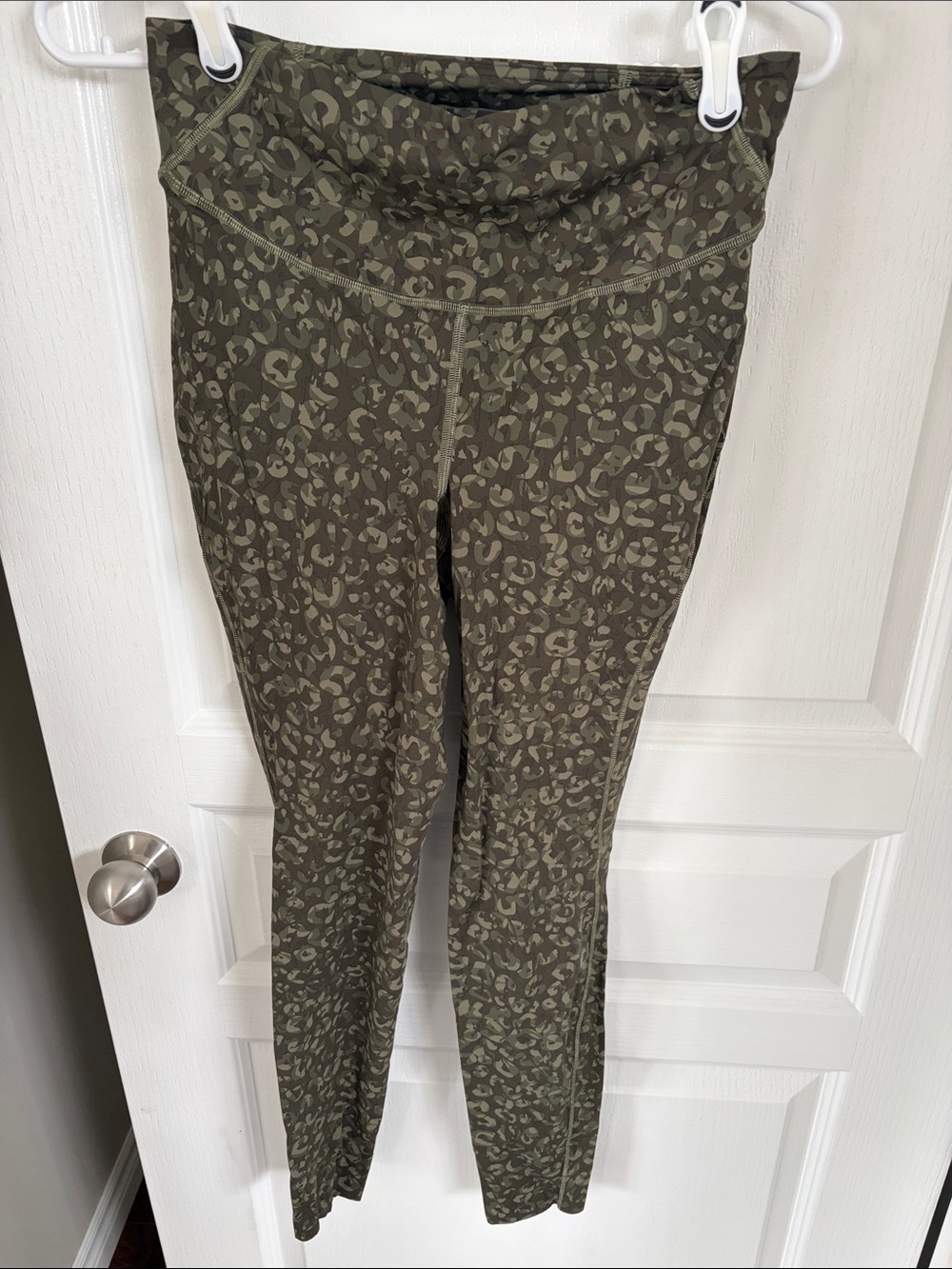 lululemon athletica Olive Green Leopard-Print High-Rise Leggings